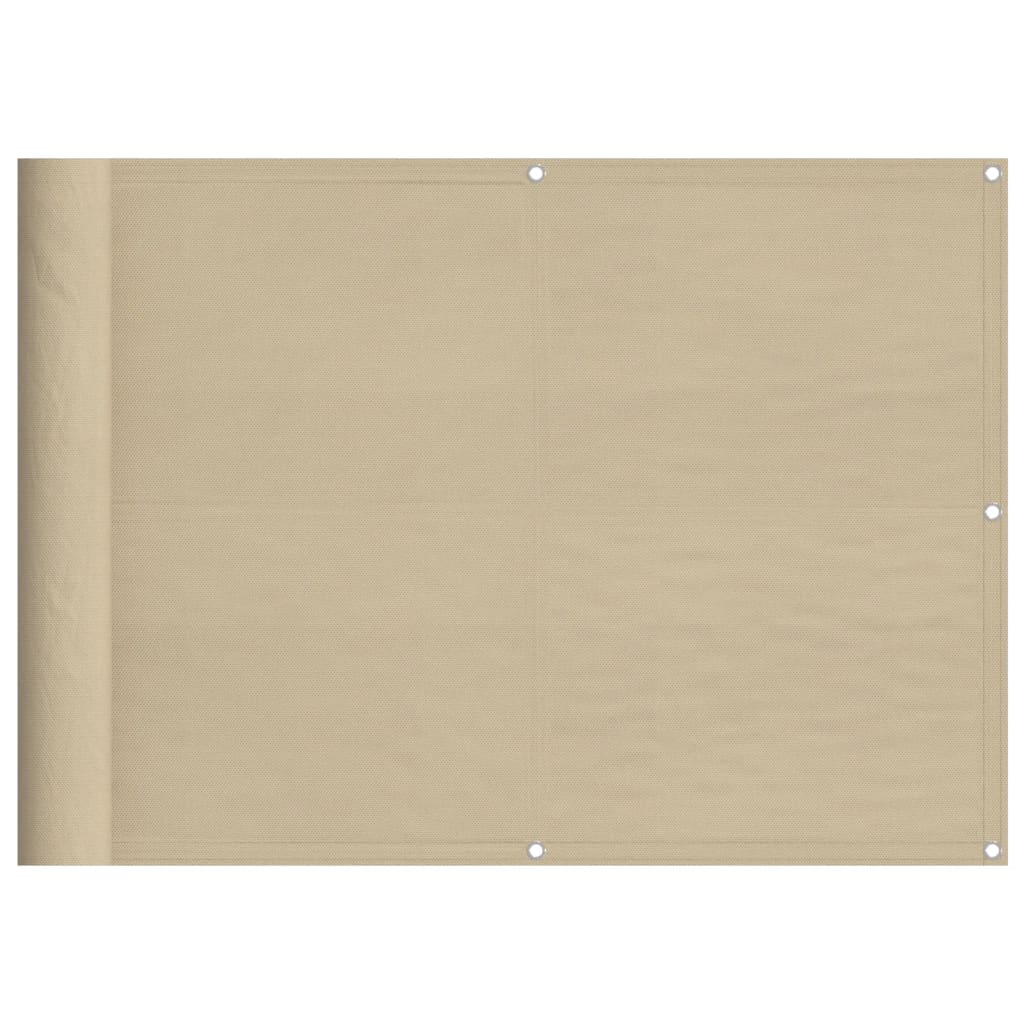 vidaXL Balkonová zástěna béžová 75 x 1 000 cm 100% polyester oxford