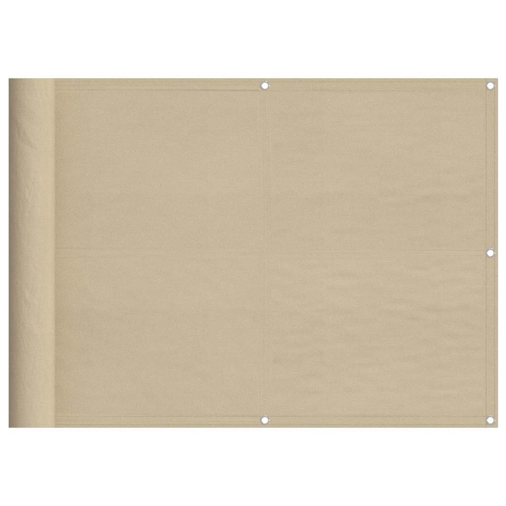 E-shop vidaXL Balkónová zástena béžová 75x1000 cm 100 % polyester oxford