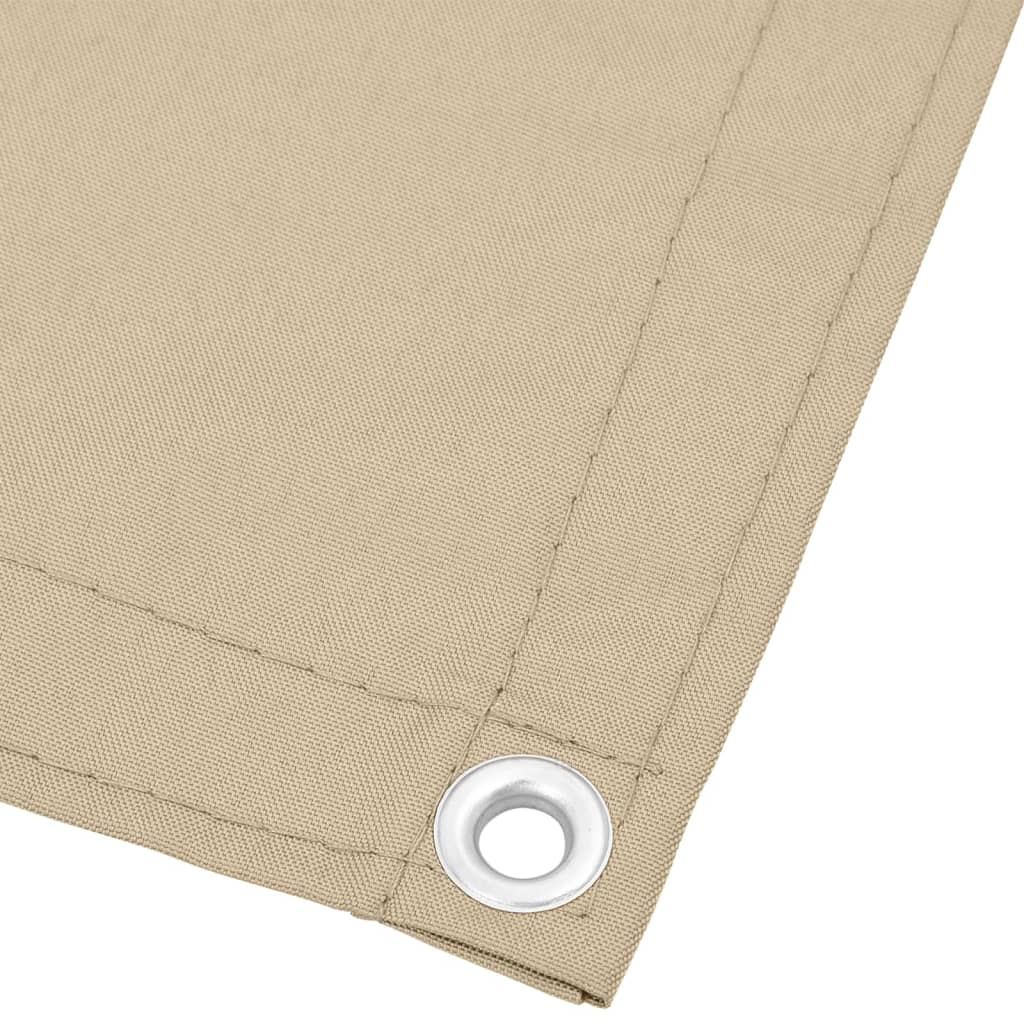 vidaXL Balkonscherm 120x700 cm 100% oxford polyester beige afbeelding