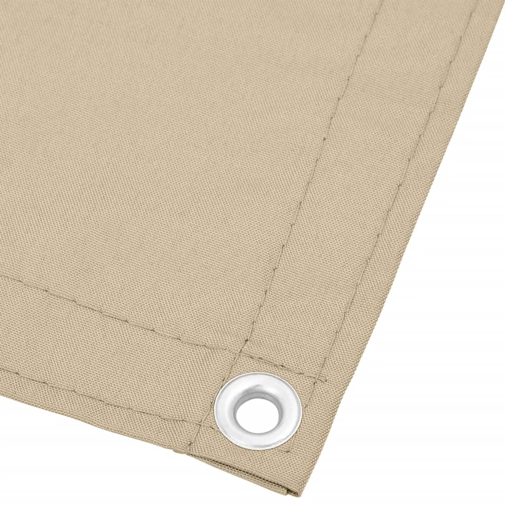 vidaXL Balkonscherm 120x800 cm 100% oxford polyester beige afbeelding