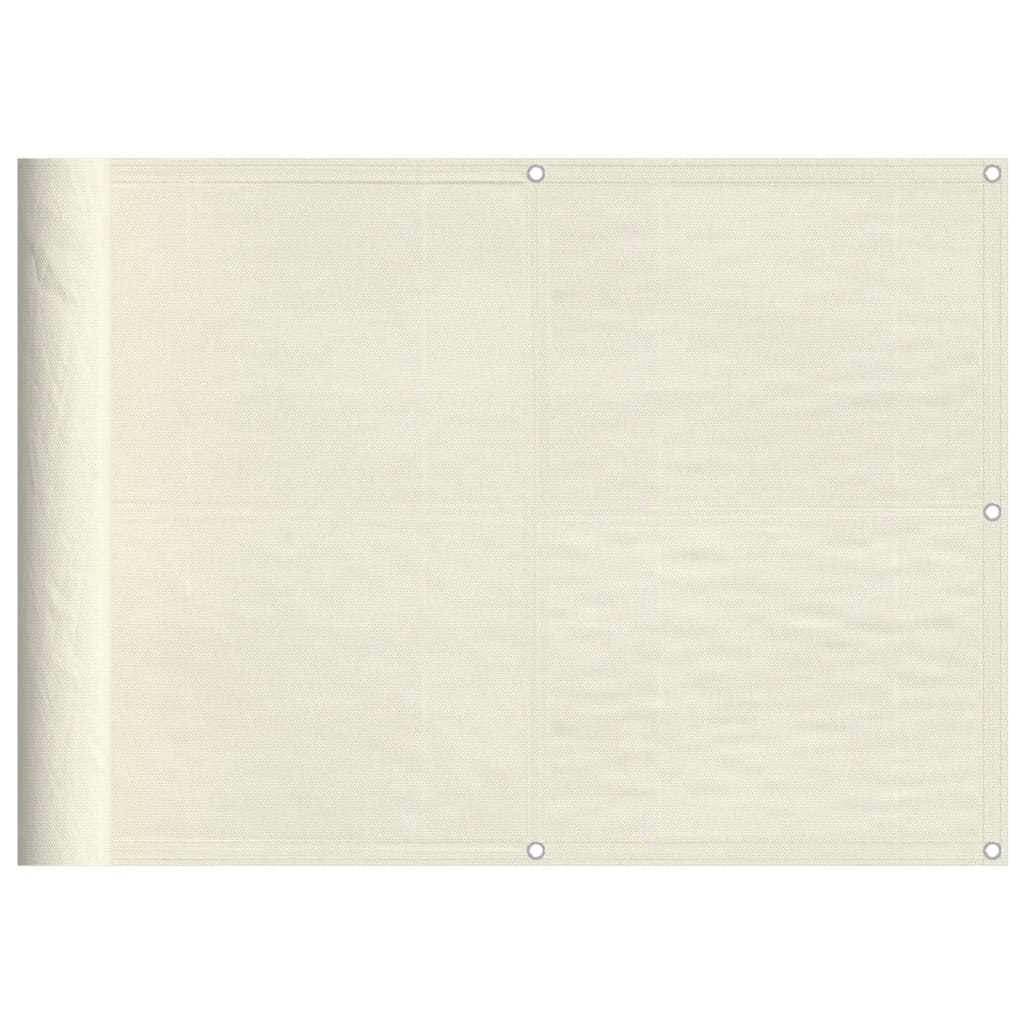 vidaXL Balkonová zástěna krémová 75 x 1 000 cm 100% polyester oxford