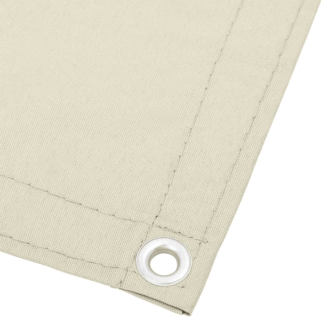 vidaXL Balkónová zástena krémová 75x1000 cm 100 % polyester oxford