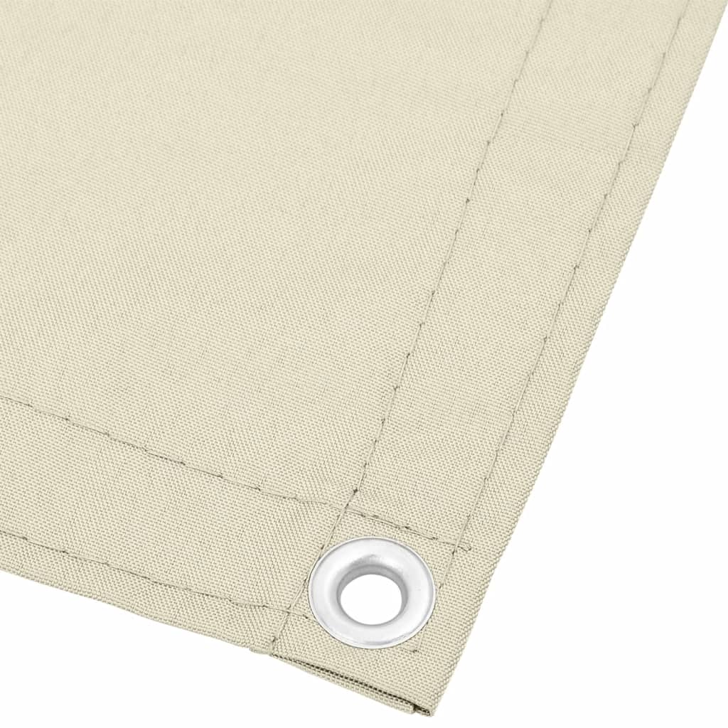 vidaXL Paravan de balcon, crem, 90x800 cm, 100% poliester oxford
