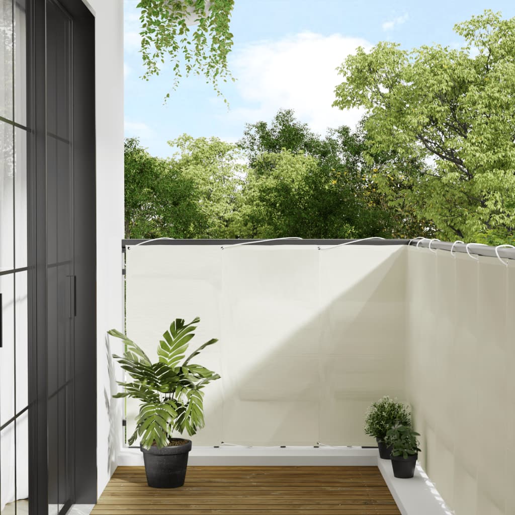 Balkon-Sichtschutz Creme 120×1000 cm 100 % Polyester-Oxford