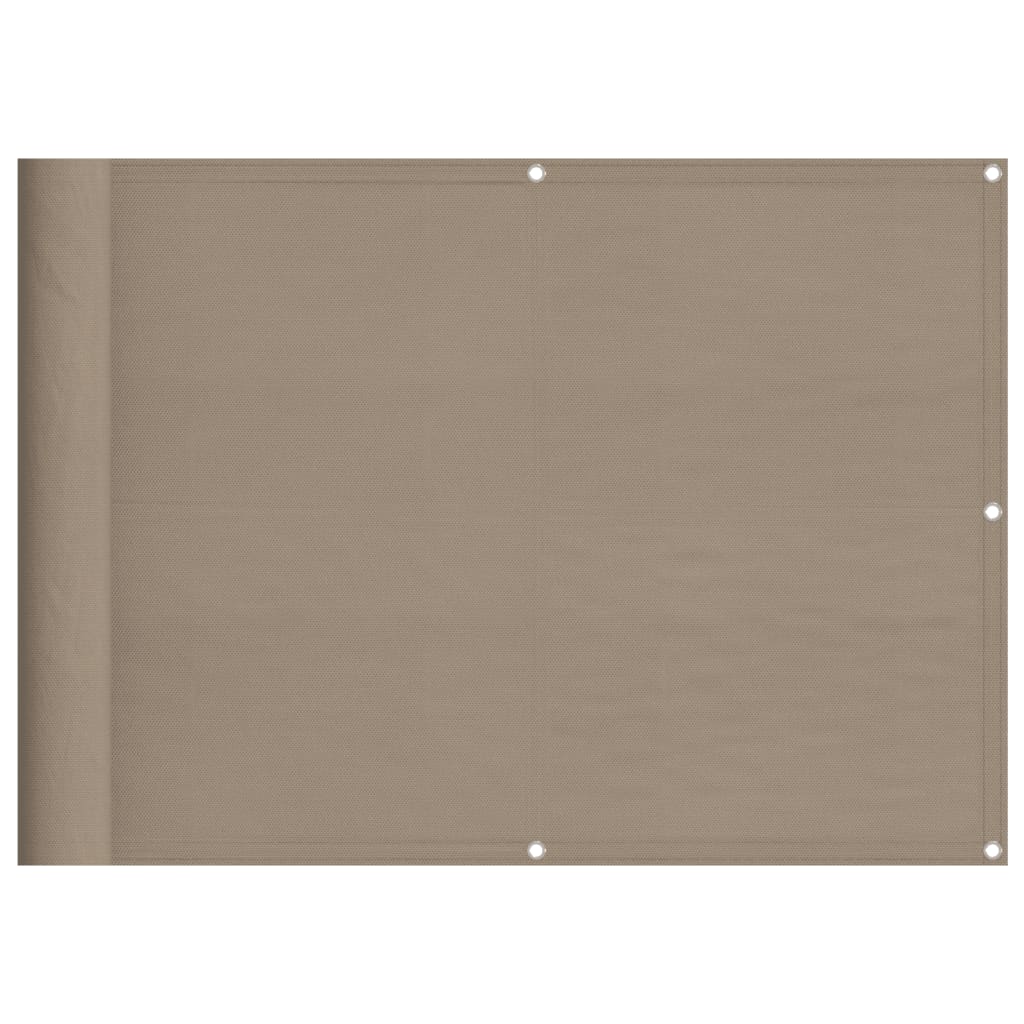 vidaXL BalkonovĂˇ zĂˇstÄ›na taupe 75 x 700 cm 100% polyester oxford