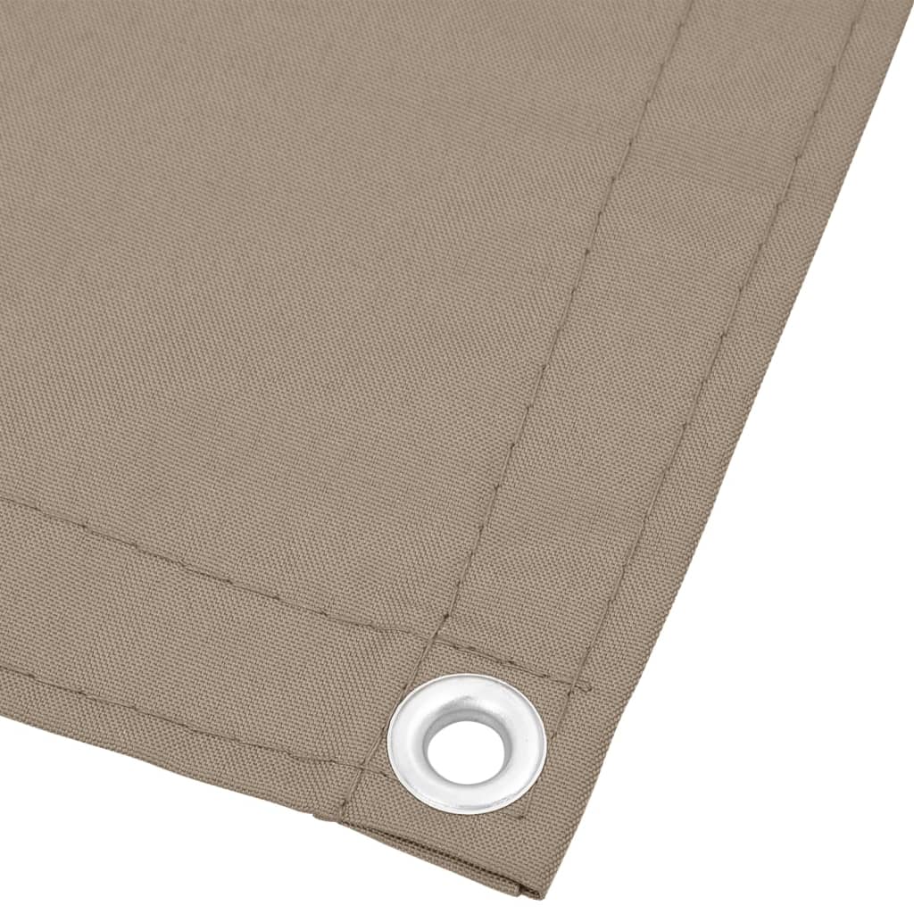 vidaXL Balkonscherm 75x700 cm 100% oxford polyester taupe afbeelding