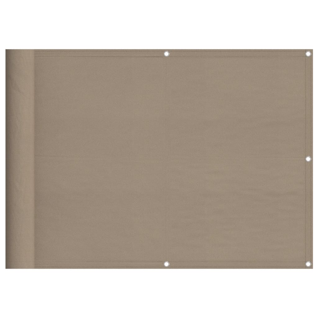 vidaXL Balkónová zástena sivohnedá 75x800 cm 100 % polyester oxford