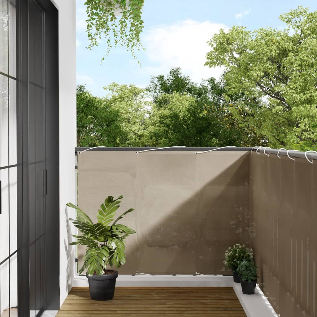 Balkon-Sichtschutz Taupe 120x700 cm 100 % Polyester-Oxford