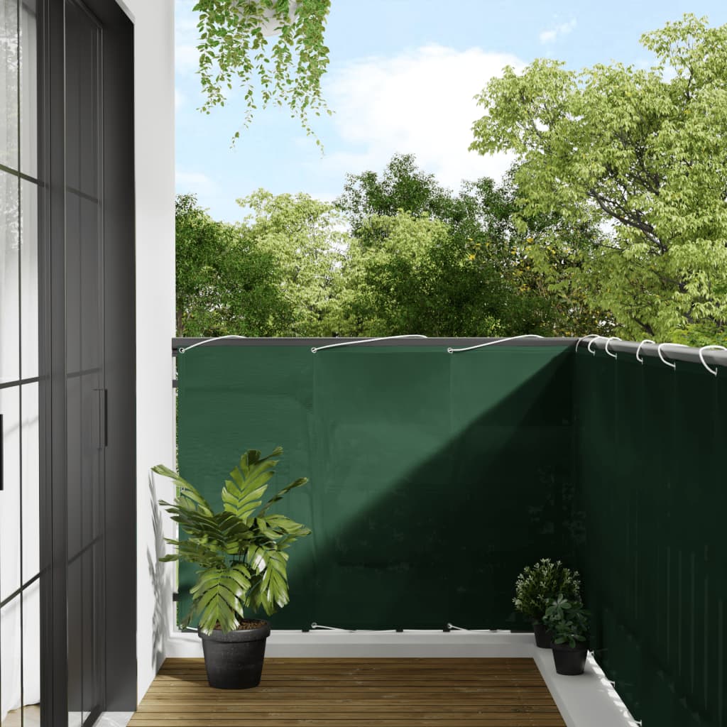 vidaXL Paravan de balcon verde închis 120x700 cm 100% poliester oxford