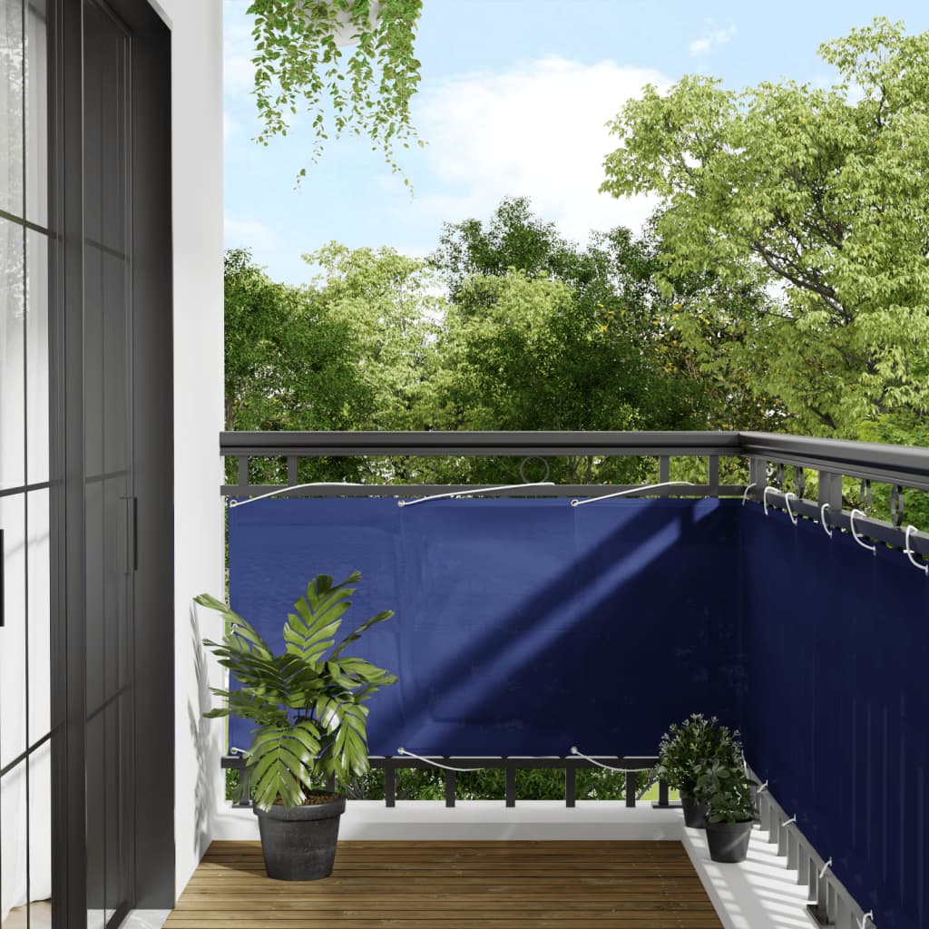 vidaXL Paravan de balcon, albastru, 75x700 cm, 100% poliester oxford