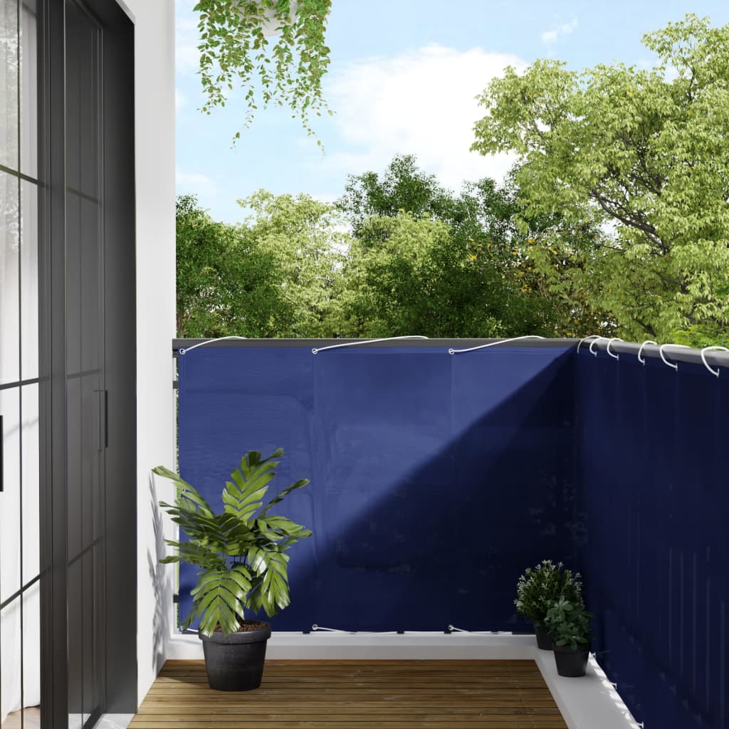 vidaXL Paravan de balcon, albastru, 120x700 cm, 100% poliester oxford