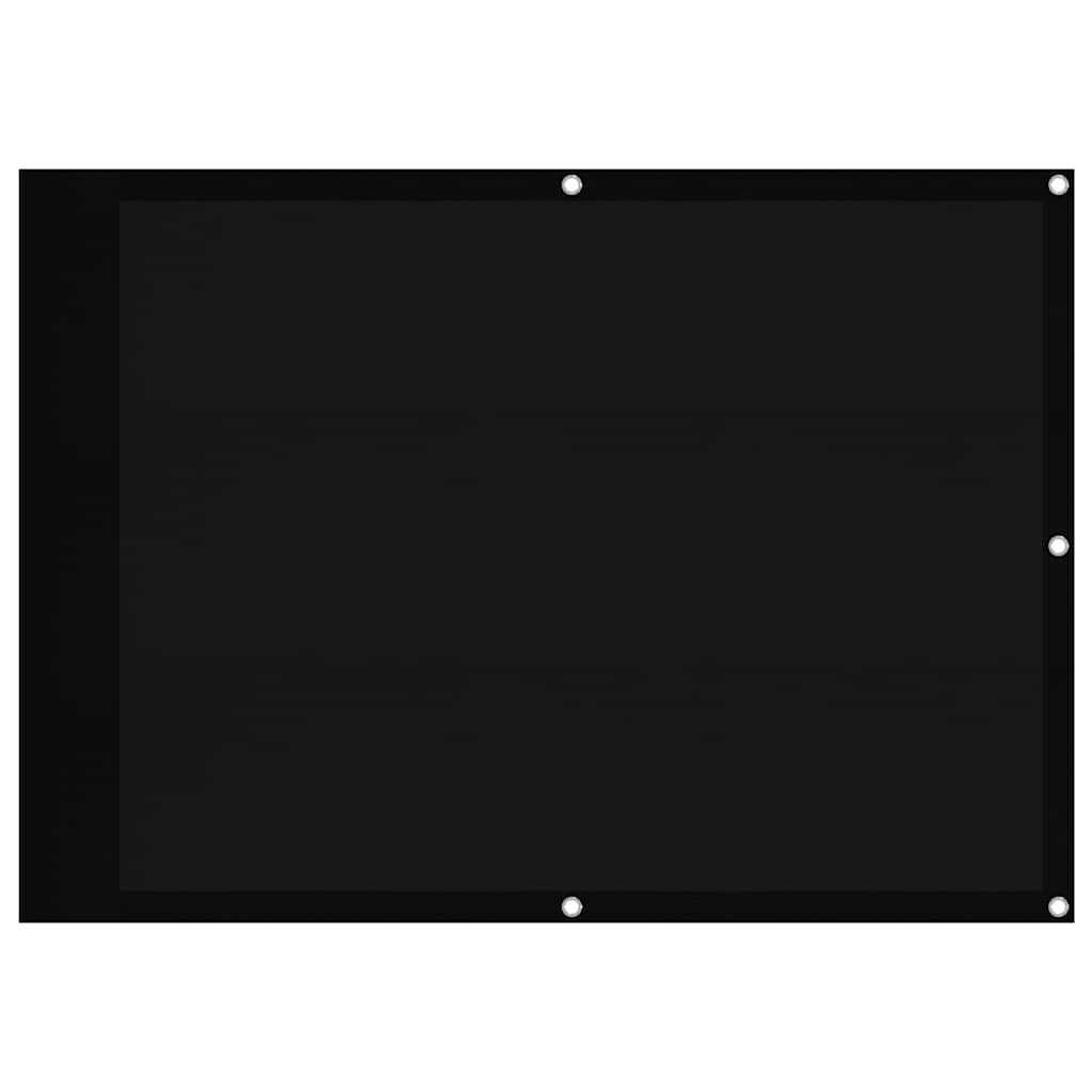 E-shop vidaXL Balkónová zástena čierna 75x700 cm 100 % polyester oxford