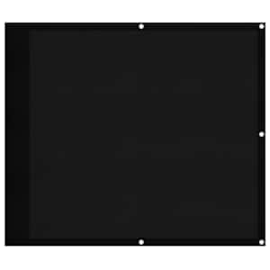 Balkonsko platno črno 90x1000 cm 100 % poliestrski oxford - slika 2