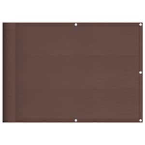 Balkonová zástěna hnědá 75 x 700 cm 100% polyester oxford - obrázek 2