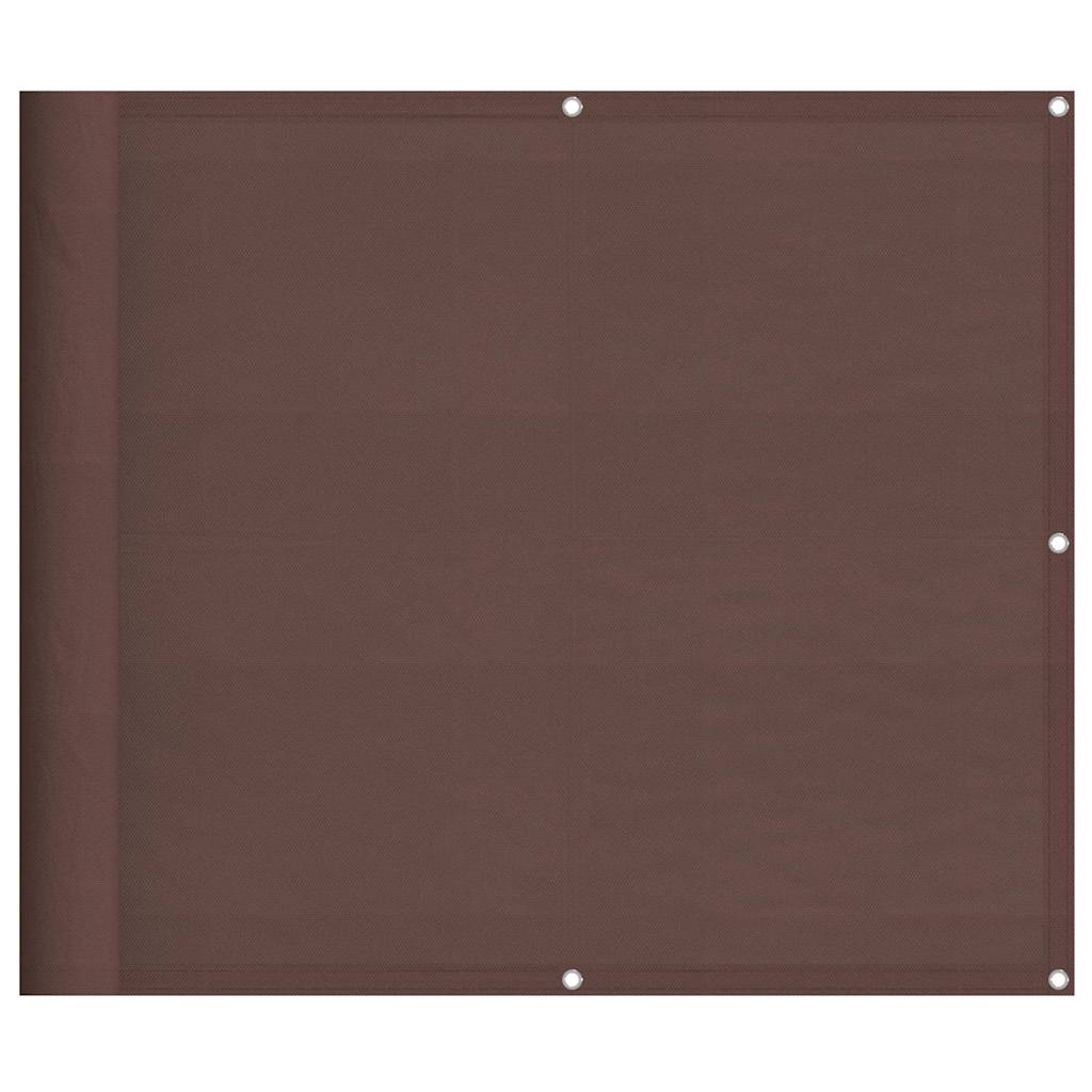 vidaXL Balkonová zástěna hnědá 90 x 1 000 cm 100% polyester oxford