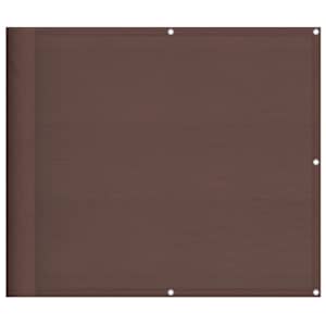 Balkonová zástěna hnědá 90 x 1 000 cm 100% polyester oxford - obrázek 2