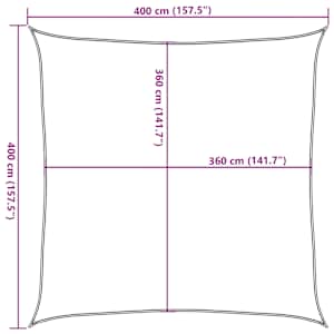 Stínicí plachta světle šedá 4 x 4 m 100% polyester oxford - obrázek 10