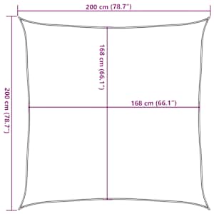 Stínicí plachta písková 2 x 2 m 100% polyester oxford - obrázek 10