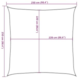 Stínicí plachta písková 2,5 x 2,5 m 100% polyester oxford - obrázek 10