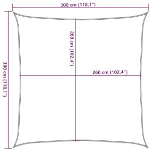 Stínicí plachta písková 3 x 3 m 100% polyester oxford - obrázek 10