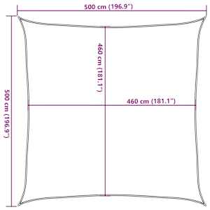 Stínicí plachta písková 5 x 5 m 100% polyester oxford - obrázek 10