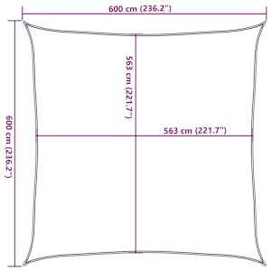 Stínicí plachta písková 6 x 6 m 100% polyester oxford - obrázek 10