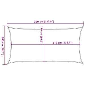 Stínicí plachta světle šedá 3,5 x 2 m 100% polyester oxford - obrázek 10