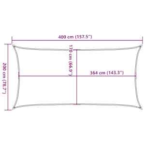 Stínicí plachta světle šedá 4 x 2 m 100% polyester oxford - obrázek 10