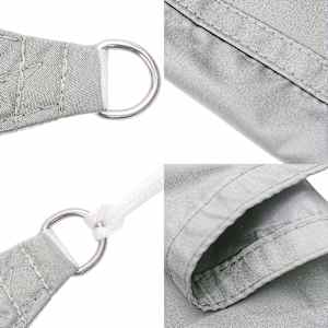 Stínicí plachta světle šedá 3 x 2,5 m 100% polyester oxford - obrázek 6