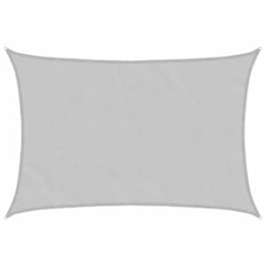 Stínicí plachta světle šedá 5x3,5 m 100% polyester oxford - obrázek 2