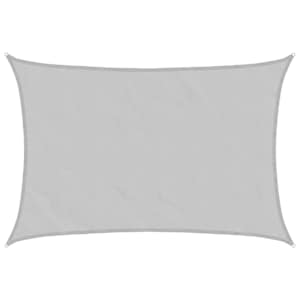 Stínicí plachta světle šedá 6x5 m 100% polyester oxford - obrázek 2