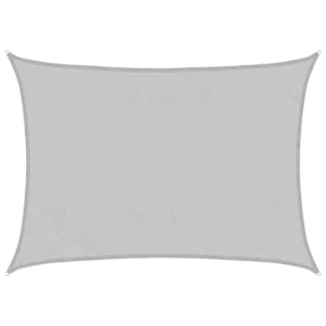 Stínicí plachta světle šedá 7x5 m 100% polyester oxford - obrázek 2