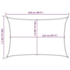 Stínicí plachta písková 2,5x2 m 100% polyester oxford - obrázek 10