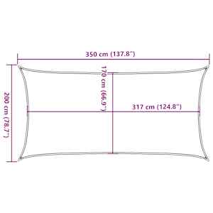 Stínicí plachta písková 3,5x2 m 100% polyester oxford - obrázek 10