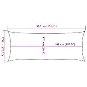 Stínicí plachta písková 5x2 m 100% polyester oxford - obrázek 10