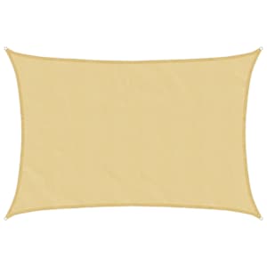 Stínicí plachta písková 3,5x2,5 m 100% polyester oxford - obrázek 2