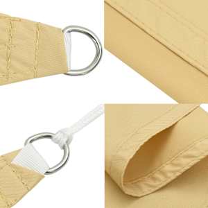 Stínicí plachta písková 3,5x2,5 m 100% polyester oxford - obrázek 6