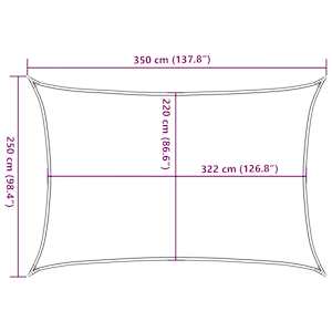 Stínicí plachta písková 3,5x2,5 m 100% polyester oxford - obrázek 10