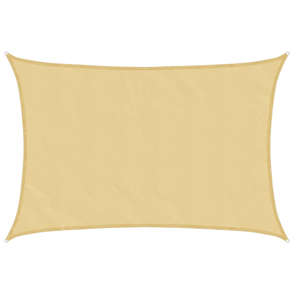 VidaXL Stínicí plachta písková 4x3 m 100% polyester oxford