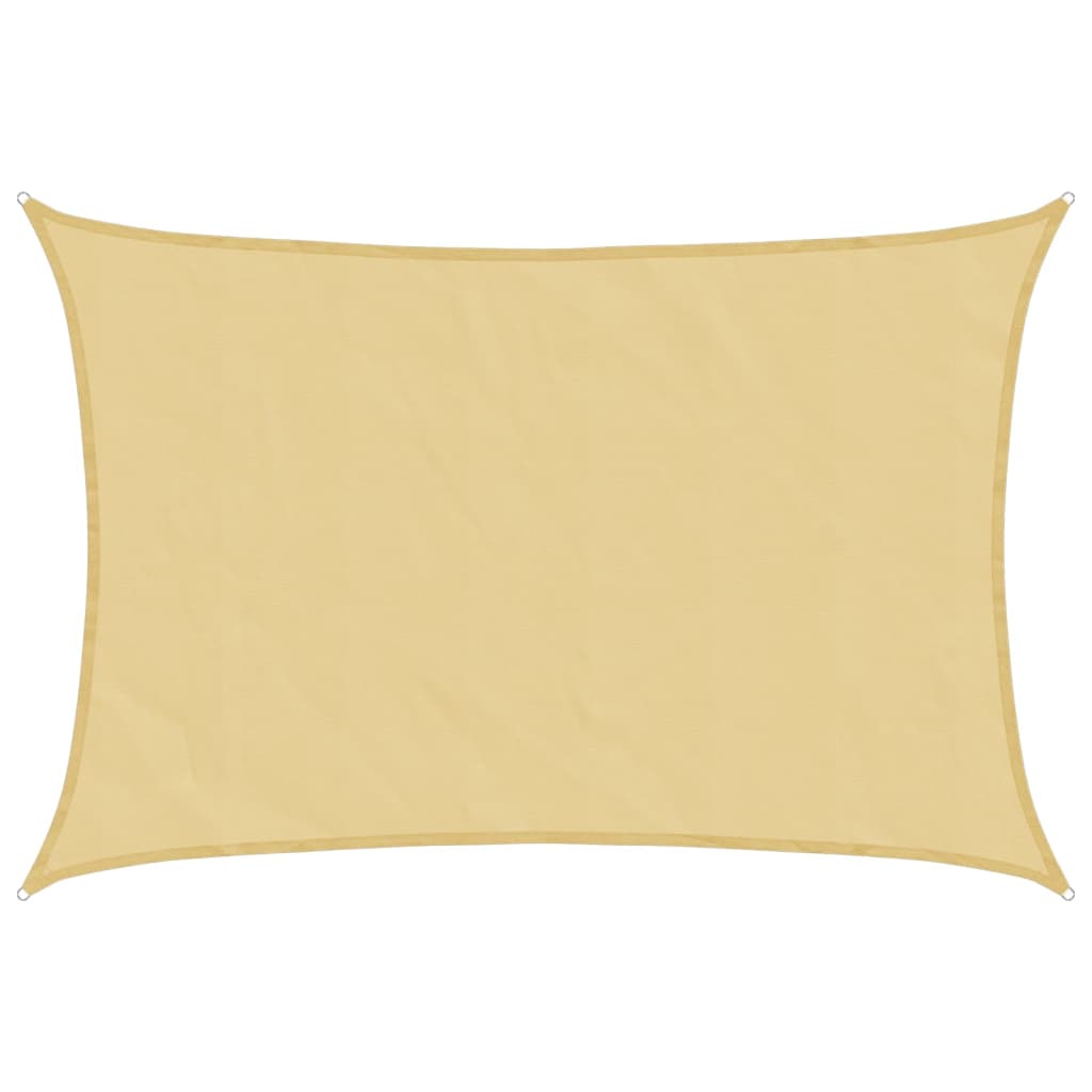 vidaXL Stínicí plachta písková 4,5x3 m 100% polyester oxford