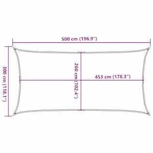 Stínicí plachta písková 5x3 m 100% polyester oxford - obrázek 10