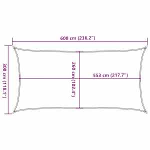 Stínicí plachta písková 6x3 m 100% polyester oxford - obrázek 10