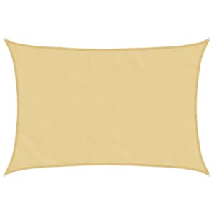 Stínicí plachta písková 4,5x3,5 m 100% polyester oxford - obrázek 2