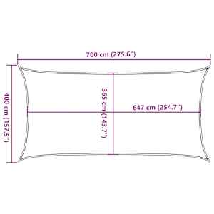 Stínicí plachta písková 7x4 m 100% polyester oxford - obrázek 10
