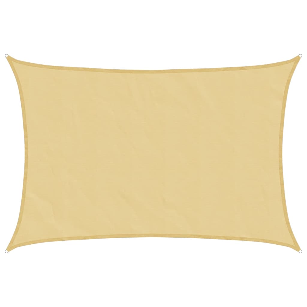 VidaXL Stínicí plachta písková 6x5 m 100% polyester oxford