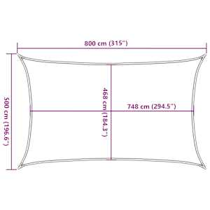 Stínicí plachta písková 8x5 m 100% polyester oxford - obrázek 10