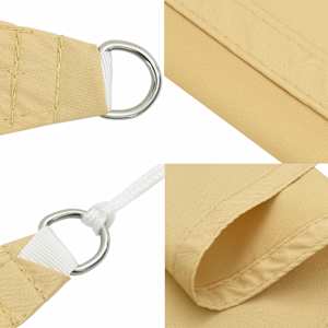 Senčno jadro peščeno 8x5 m 100 % poliester oxford - slika 6