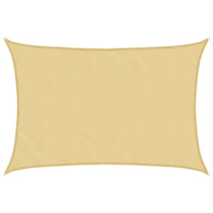 Stínicí plachta písková 7x6 m 100% polyester oxford - obrázek 2