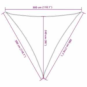 Stínicí plachta světle šedá 3 x 3 x 3 m 100% polyester oxford - obrázek 10