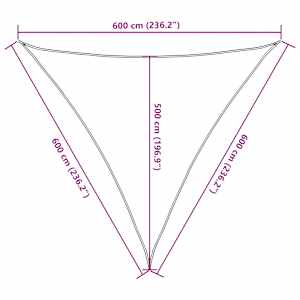 Stínicí plachta světle šedá 6 x 6 x 6 m 100% polyester oxford - obrázek 10